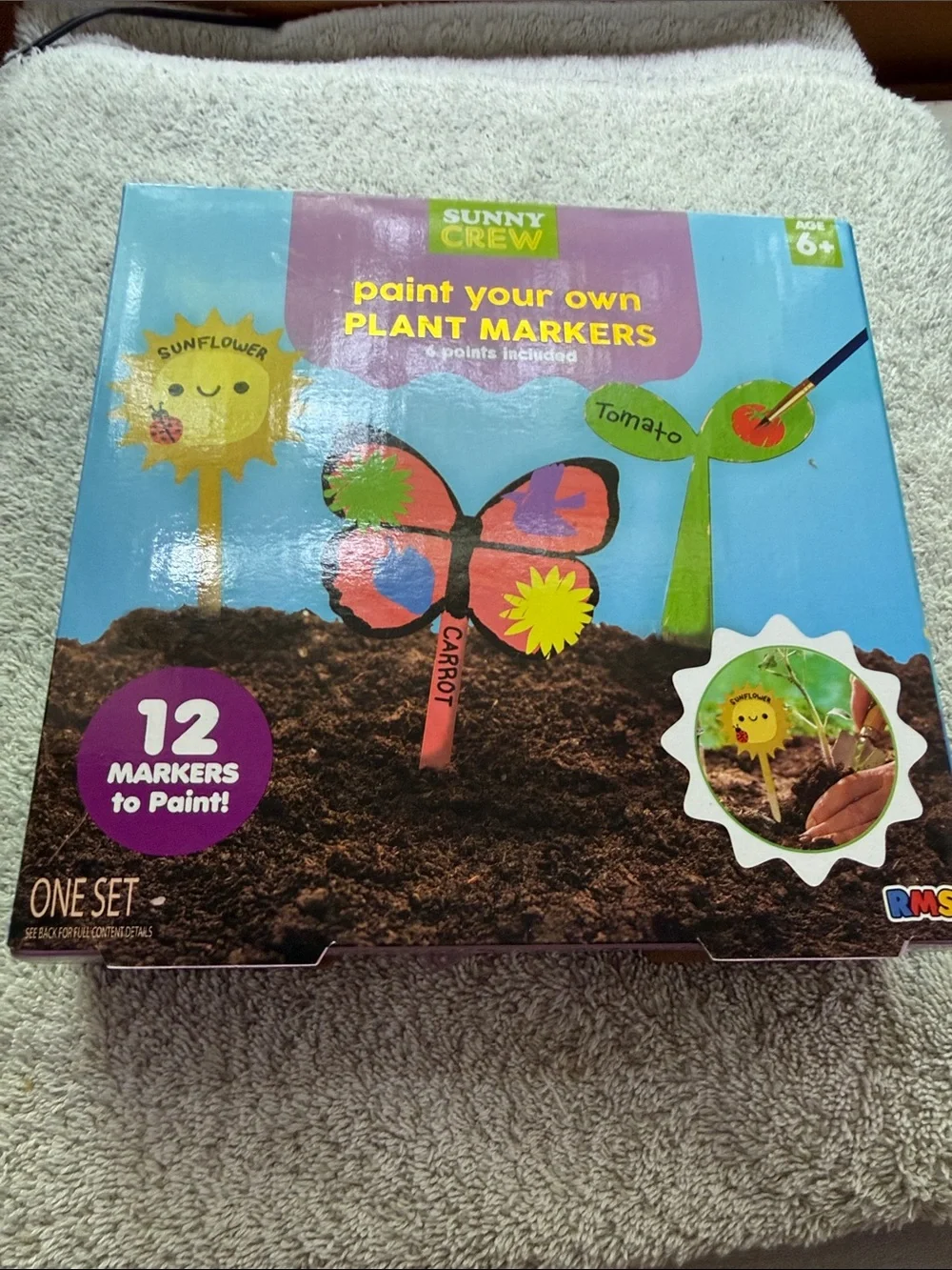 Paint-Your-Own Plant Markers Kit - Blue NWOT not opened